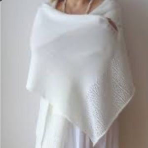 A New Day White Eyelet Wrap Scarf Shawl Lightweight